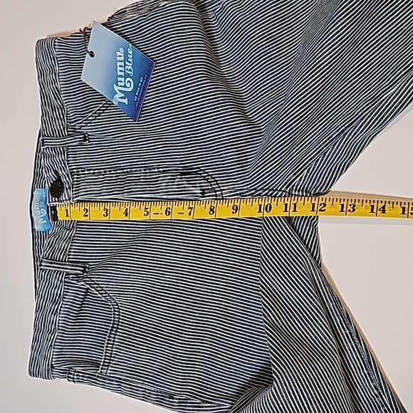 Show Me Your Mumu Blue Brooklyn Pants Jeans High Waist Pin Striped Cropped 30 - Picture 12 of 13